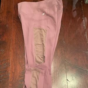 Fabletics Mauve Leggings with Mesh Detail Women size Small